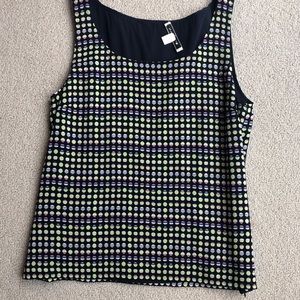 St. John Polka Dot Silk Top